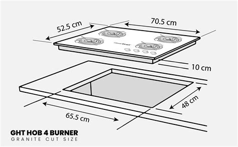 concealed gas stove size
